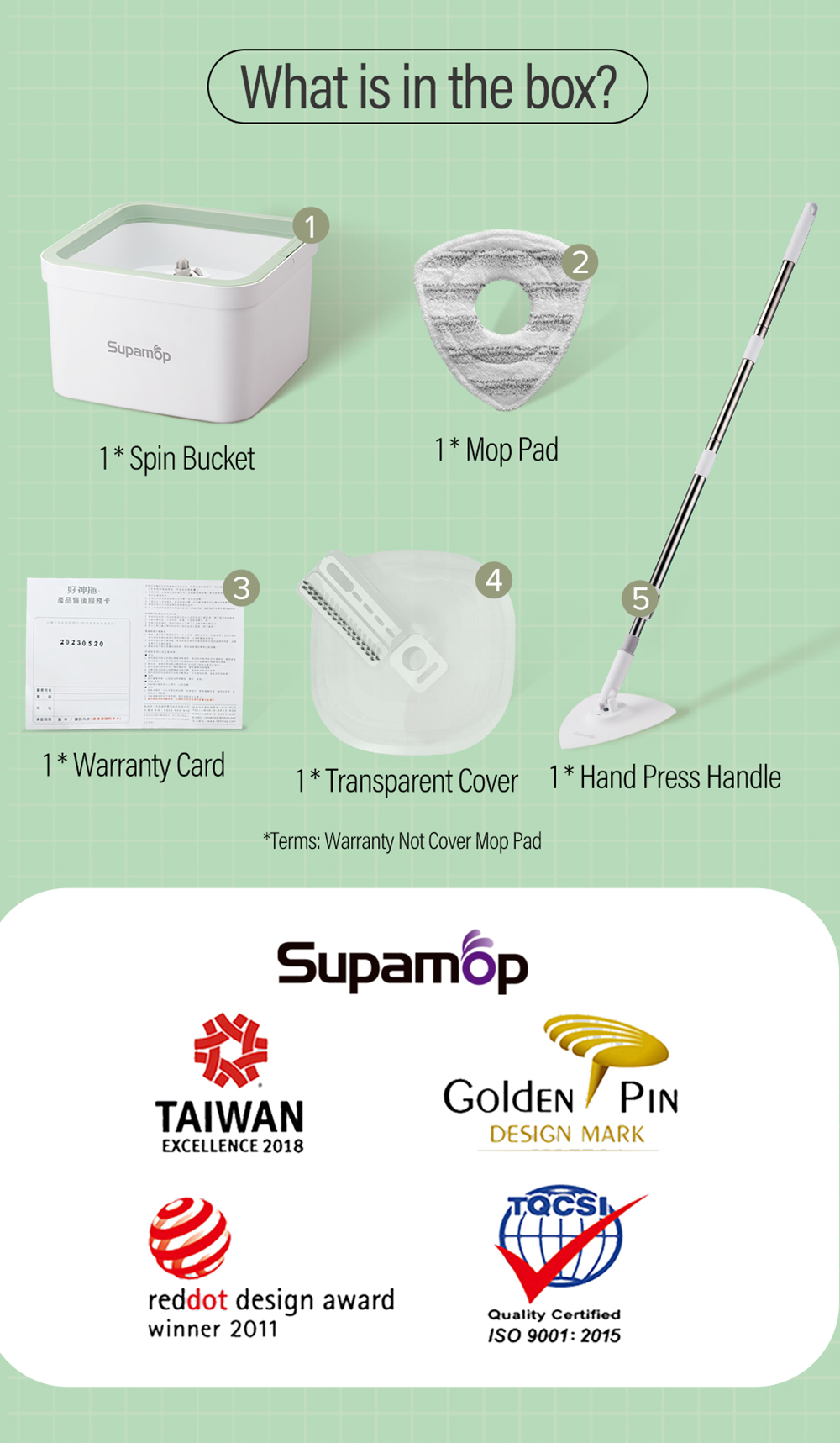 Supamop F104 Extremely Clean Spin Mop-1